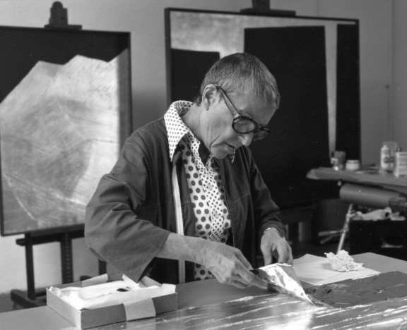 Anna-Eva Bergman in her studio in Antibes. 