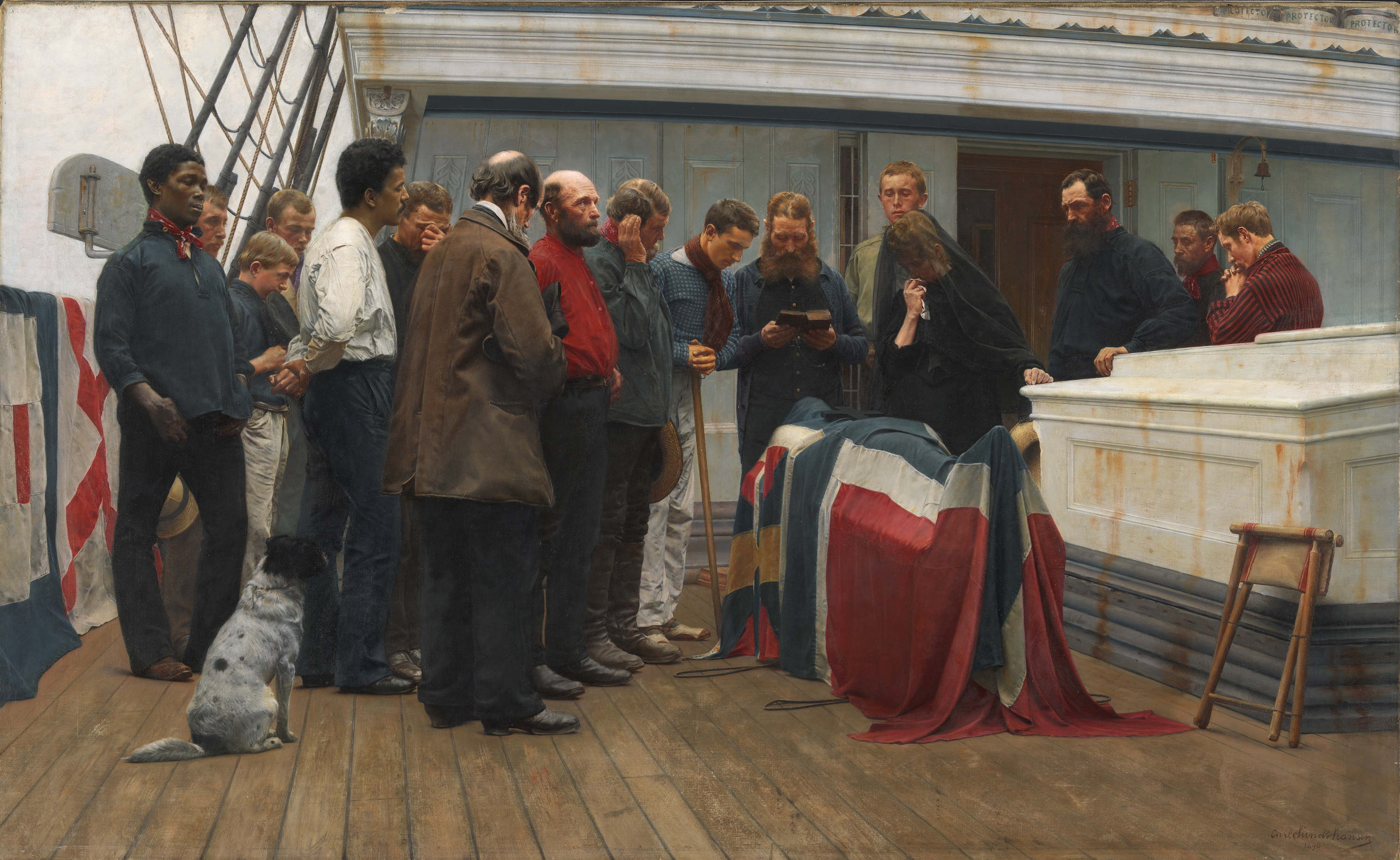 Carl Sundt-Hansen, «Burial at Sea», 1890