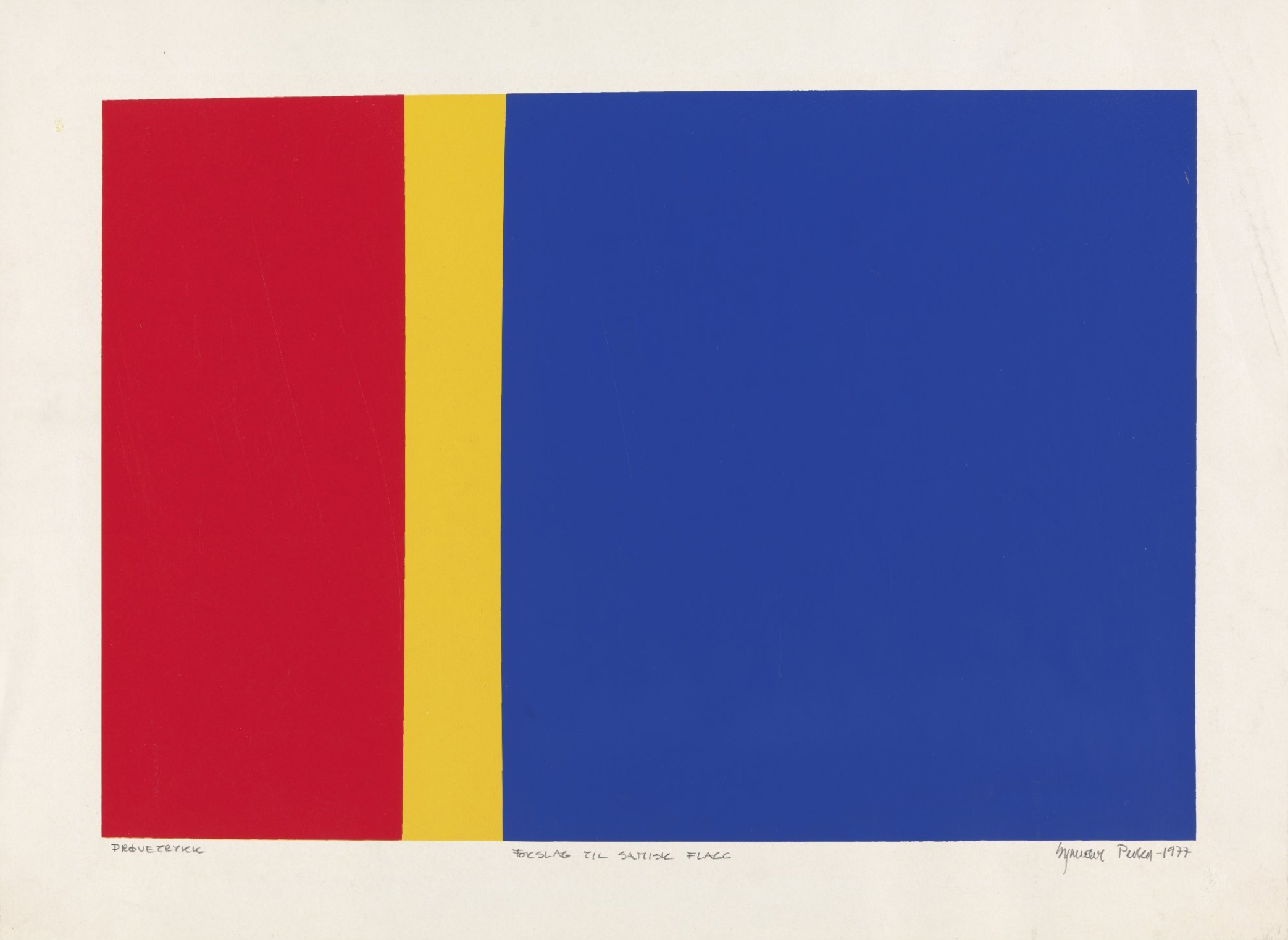 Synnøve Persen, "Bueprint for Sami Flag" / "Sámeleavgga árvalus", 1977